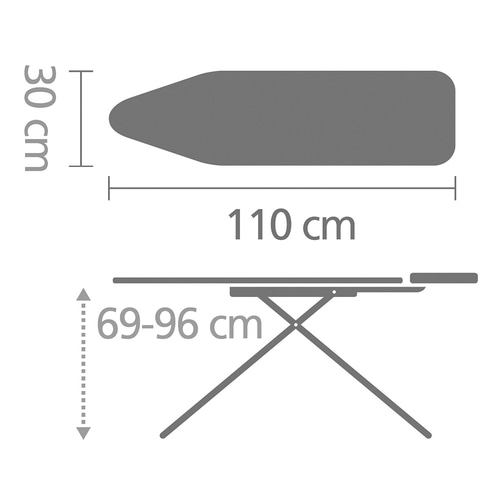 브라반티아 다리미판 A형 화이트(110x30cm) - 리프클로버